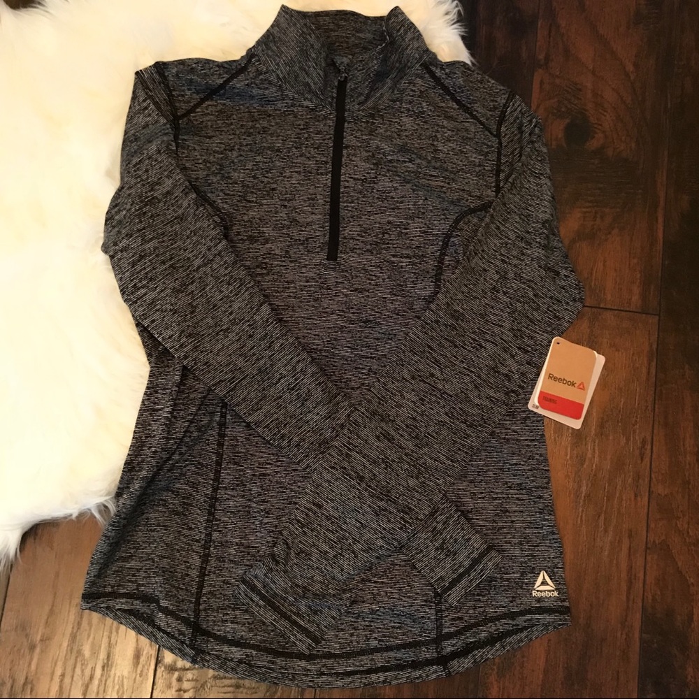 NWT Reebok Align Half ZIP Pullover - Gray/Black